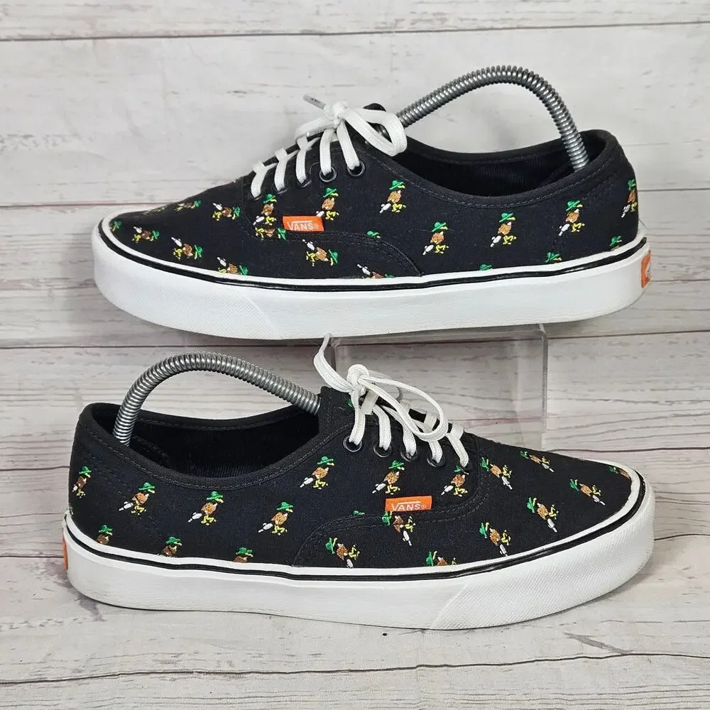 Vans Authentic Men's 9 Black Duck Print UltraCush Skate Casual Shoes